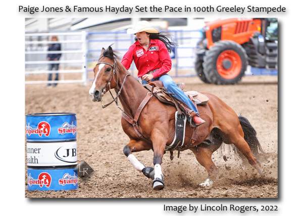Blistering Barrel Racing Pace Set at 100th Greeley Stampede | Lincoln's Thinkin's