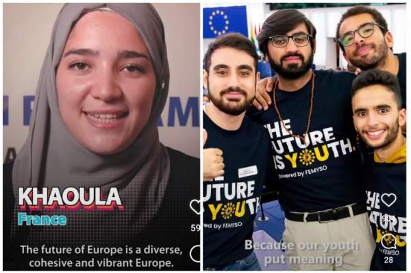 To celebrate International Youth Day, the European Parliament spotlighted a veiled young French woman and the European Commission included a photo of the Islamists belonging to FEMYSO in its video – Allah's Willing Executioners