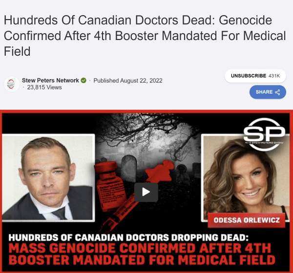 Over 30 deaths of young, healthy Canadian doctors cannot be explained any other way than they were killed by the vaccine – The Burning Platform