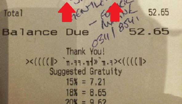 Soldiers Receive Restaurant Bill Then Find This SHOCKING Note Written On Receipt