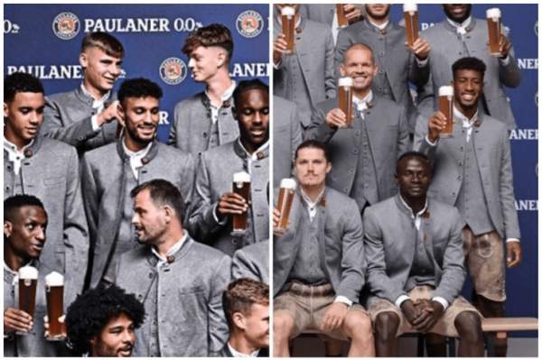 Muslim players of the German Football League team FC Bayern Munich refuse to touch a glass of beer for a photo for the sponsor’s beer brand – Allah's Willing Executioners