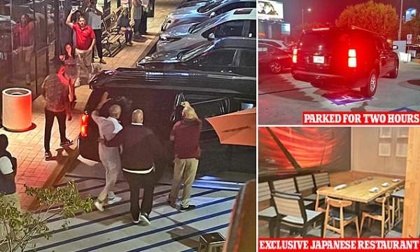 Obamas park in handicap spot while visiting daughters at West LA restaurant  | Daily Mail Online