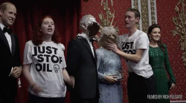Unhinged Climate Activists Smash Cakes on King Charles III's Wax Figure at Madame Tussauds in London (VIDEO)