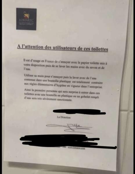 Laut Anasse Kazib ist der Hinweis darauf, dass es in Frankreich üblich ist, sich den Hintern mit Toilettenpapier statt mit der Hand abzuwischen, “islamophob” – Jihad Watch Deutschland