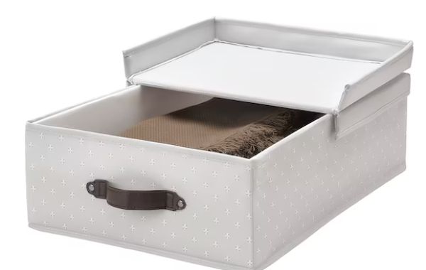 Folomie Bedroom Storage Boxes wit Lids - Premium Pabric, Durable Construction