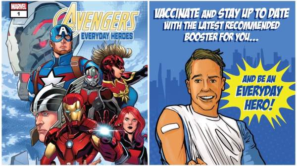 Pfizer Partners with Marvel to Release a Digital Comic Book Encouraging People to Get their Covid Shot and Become an 'Everyday Hero'