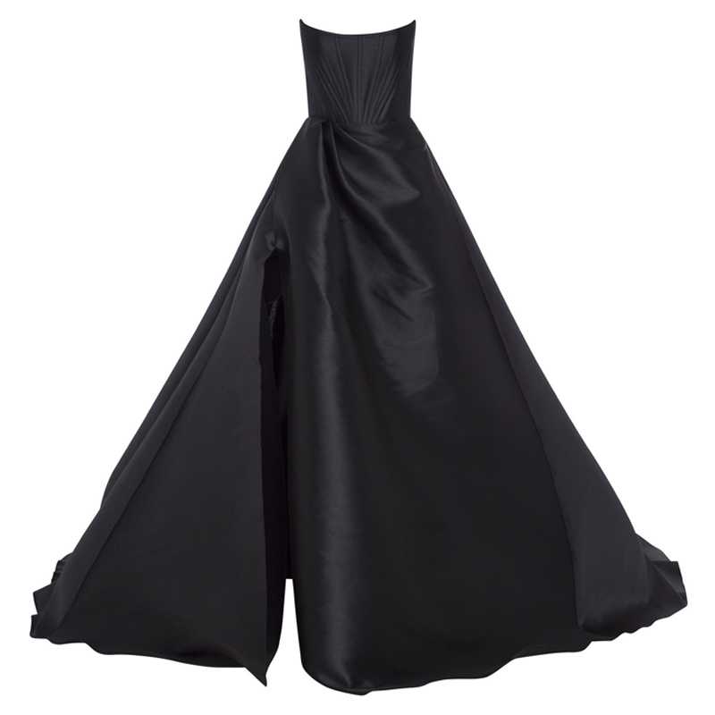 black wedding gowns with pocket