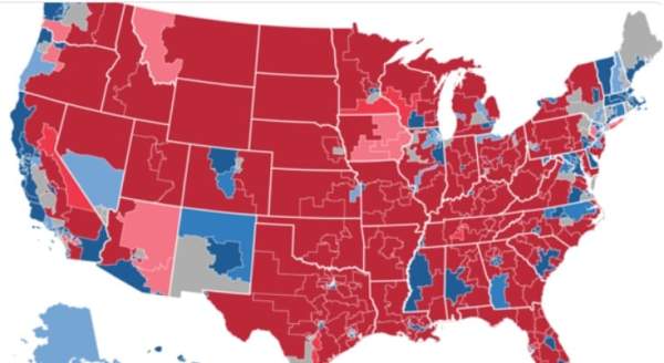 Latest Election Maps Show Massive GOP Win in the House - GOP Doing Well In Senate