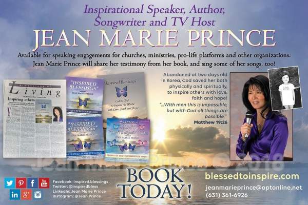 Jean Marie Prince - Inspirational Speaker, Inspired Writer