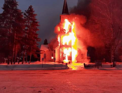 Arson Suspected as Finland Church Burns Down During Christmas Service – Allah's Willing Executioners