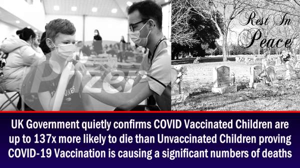 UK Government quietly confirms COVID Vaccinated Children are up to 137x more likely to die than Unvaccinated Children proving COVID Vaccination is causing significant numbers of deaths – The Expose
