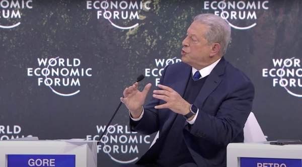 Junk Scientist Al Gore Goes Unhinged Rant on Climate Change at WEF - Claims "Oceans are Boiling "Creating Atmospheric Rivers and the Rain Bombs" (VIDEO)
