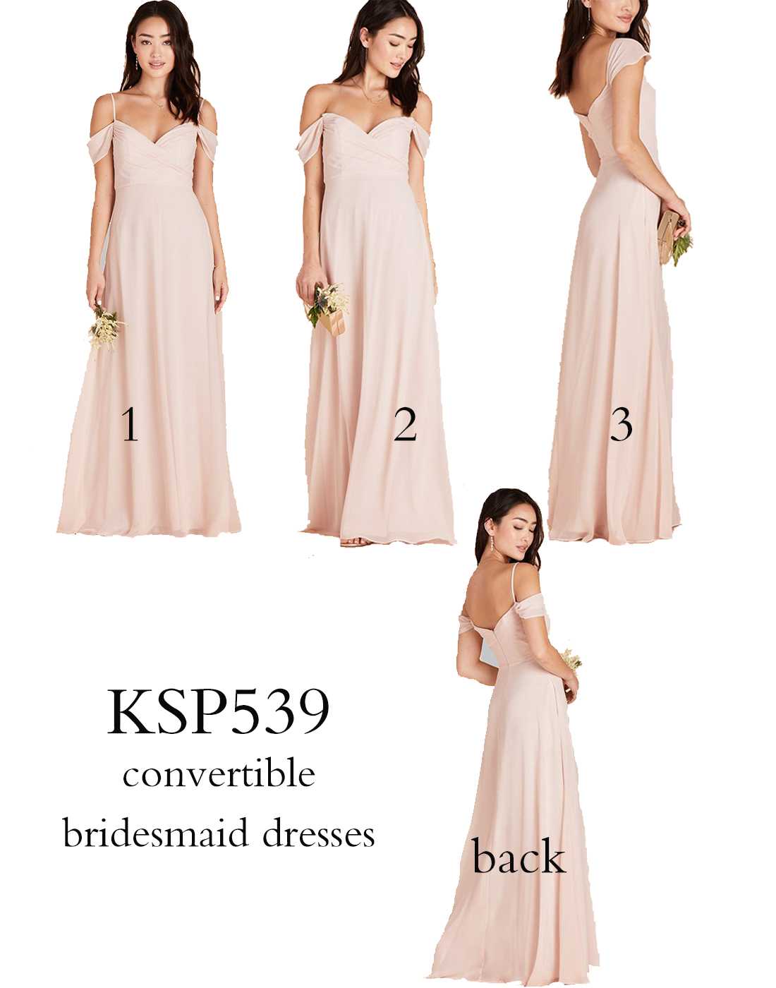 Blush Convertible Bridal Party Dress