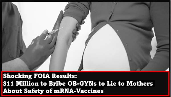 Shocking FOIA Results: $11 Million to Bribe OB-GYNs to Lie to Mothers About Safety of mRNA-Vaccines. – The Expose