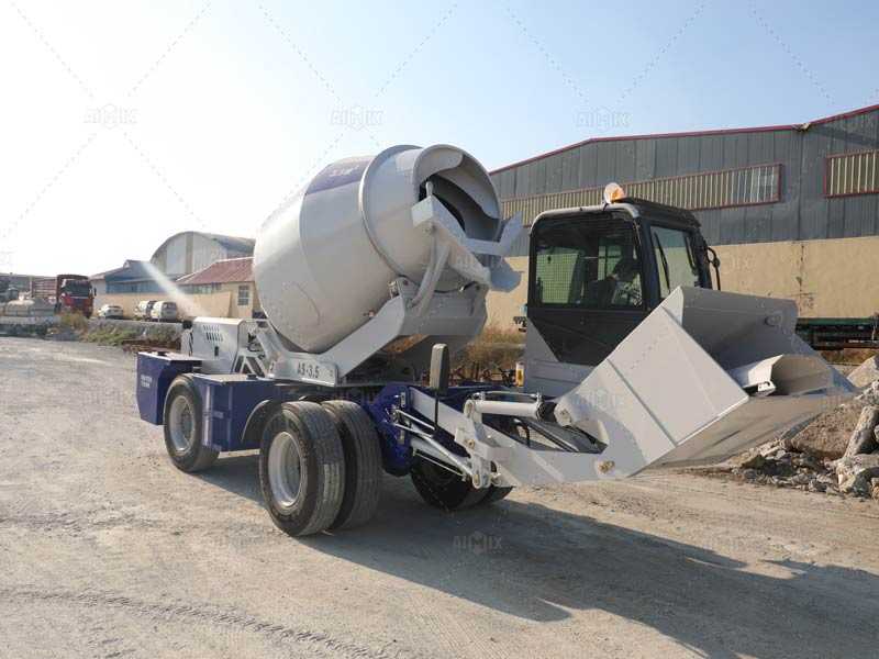 self-loading concrete mixer