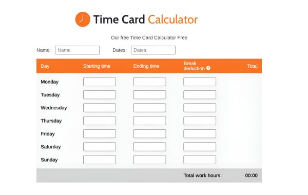 When to Use the Time Card Calculator Tool