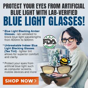Protect your eyes from artificial blue light with Lab-Verified Blue Light Blocking Glasses