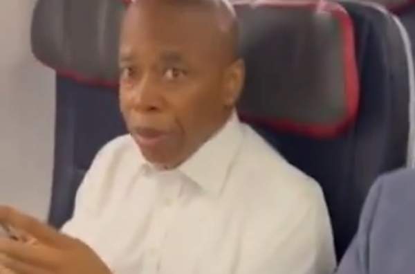 New York Mayor Eric Adams Berated by Irate Leftist on Flight from Miami