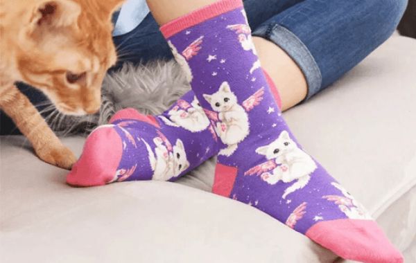 Step into Style: Cat Socks for Women, Exclusively at Just Cats!
