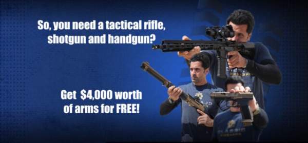 So, You Need a Tactical Rifle, Shotgun & Handgun? Get $4,000 Worth Of Arms For Free! (Video) - Guns in the News