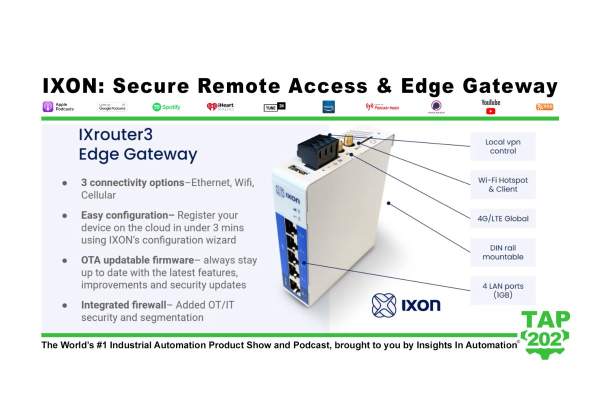 IXON Secure Remote Access and Edge Gateway (P202) | The Automation Blog