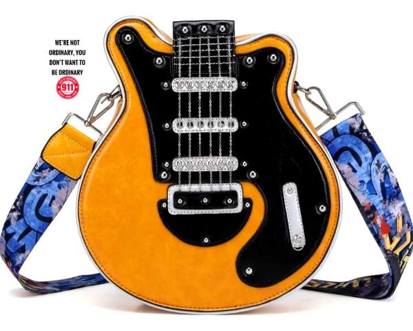 Handmade Unique Creative European American Style Crossbody Guitar Shaped Handbag - 911healty