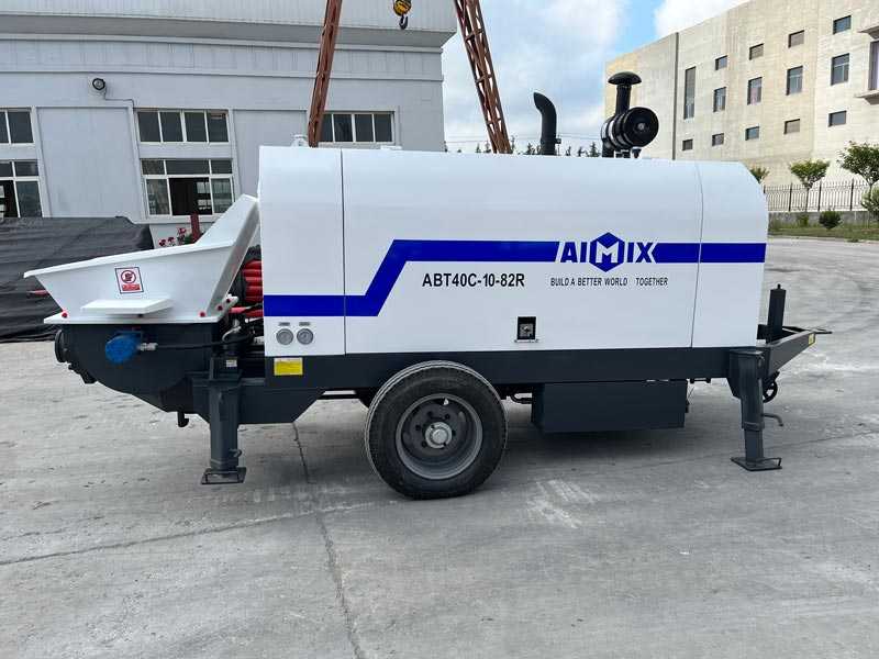 ABT40C-10-82R trailer concrete pump in Kazakhstan