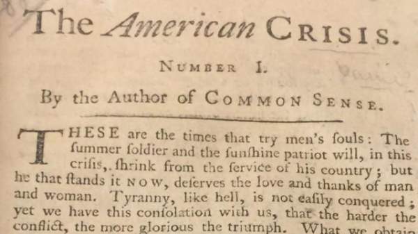 A Drive-By History Of America’s Freedom Documents: The American Crisis (Video) - Setting Brushfires