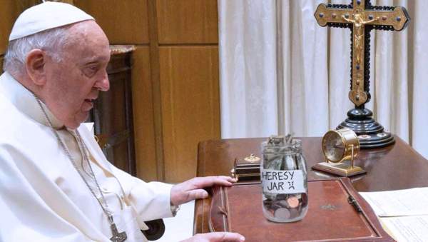 Vatican Installs 'Heresy Jar' In Pope's Office | Babylon Bee