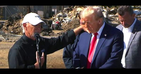 "Indomitable Spirit": Man Who Lost Business in NC Leaves President Trump Visibly Awed; Prays Over Him! | WLT Report