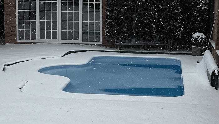 winter swimming pool