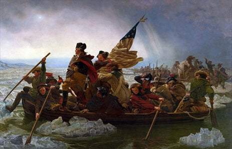 Crossing the Delaware - Battle of Trenton "Independence confirmed by G – AmericanMinute.com-William J. Federer