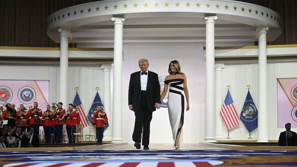 Donald Trump and Melania hit three inaugural balls in one night as First Family dazzles on dance floor to celebrate MAGA's return to greatness | Daily Mail Online