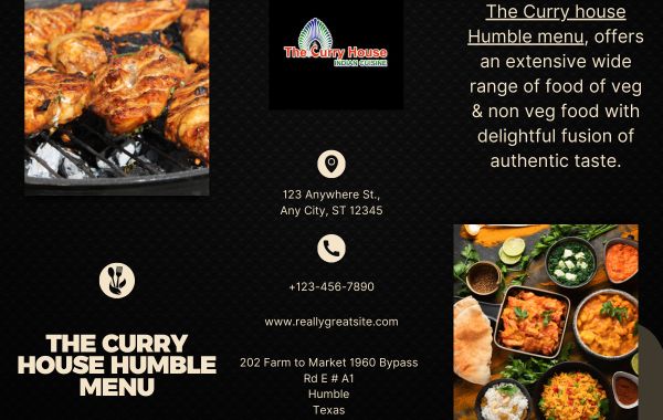 The Curry House Humble Menu