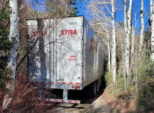 National park road closed overnight as crews work to remove wayward semi truck