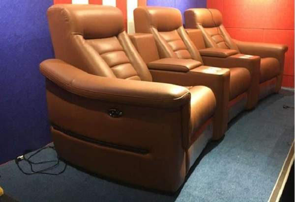 Curved Home Theater Seating With Console LS-876 - Linsen Seating