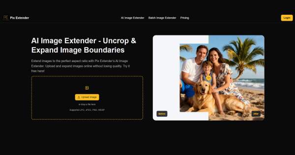 AI Image Extender: Uncrop & Expand Photos - PixExtender